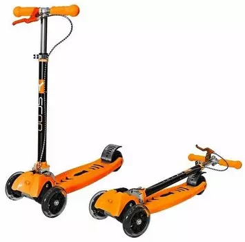 Самокат Y-SCOO MAXI CITY RT Simple Gagarin (трансформер с ручным тормозом orange)