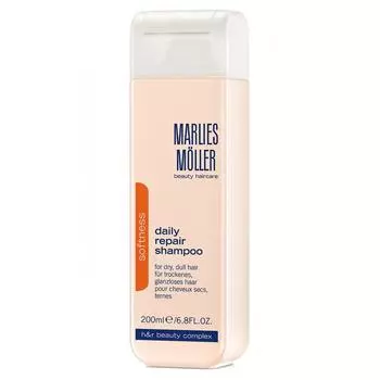 Шампунь для волос Marlies Moller Softness, 200 мл, ежедневный восстанавливающий обогащенный