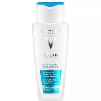 Шампунь для волос Vichy Dercos Ultra, 200 мл, без сульфатов, для нормальных и жирных волос