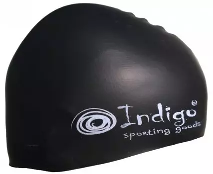 Шапочка для плавания Silicone Indigo SC100/102 однотон Черная