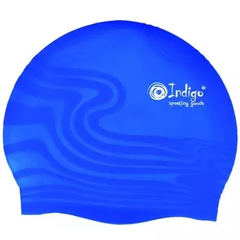 Шапочка для плавания Silicone Indigo SC300/303 Волна дет Синяя