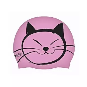 Шапочка Для Плавания Silicone Indigo Scct500/505 Рис Котик, Детск Розов