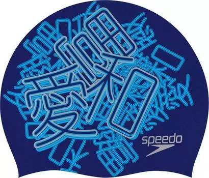 Шапочка для плавания SPEEDO FLIPTURNS REVERSIBLE CAP шапочка двустор.((C828) син/гол, one size)