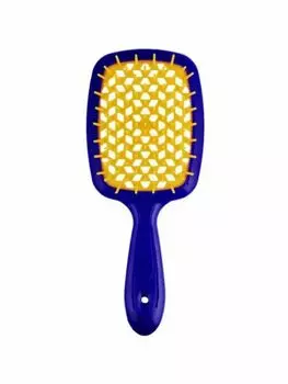 Щетка Janeke Superbrush малая, сине-желтая, 17.5х7х3 см