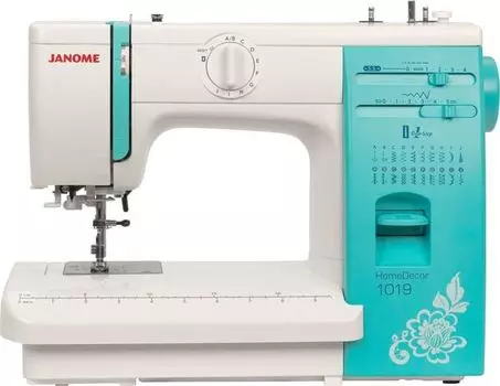 Швейная машина Janome HomeDecor 1019 белый/зеленый