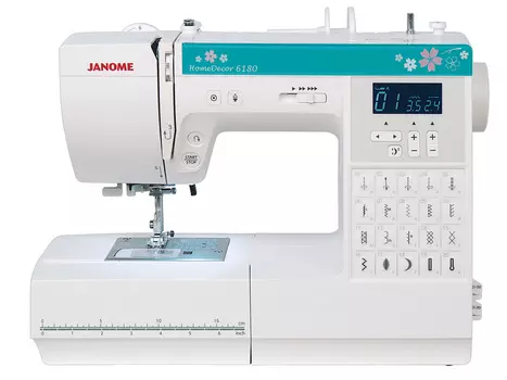 Швейная машина Janome HomeDecor 6180 белый/зеленый
