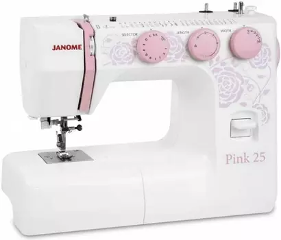 Швейная машина Janome Pink 25 белый/розовый