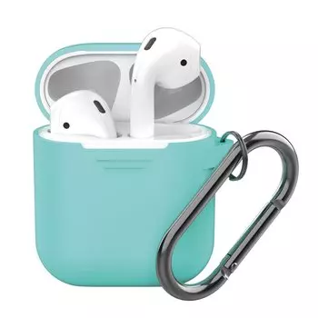 Силиконовый чехол Deppa для AirPods карабин mint