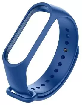 Силиконовый ремешок BoraSCO для Xiaomi Mi Band 3/4 синий