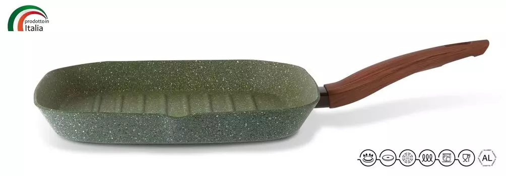 Сковорода-Гриль Natura Induction 28см TVS BS730283310601
