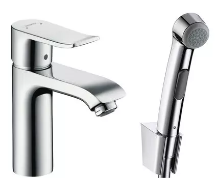 Смеситель для раковины с гигиеническим душем Hansgrohe Metris 31285000