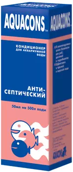 Средство для воды ЗООМИР акваконс антисептический 50мл 2601