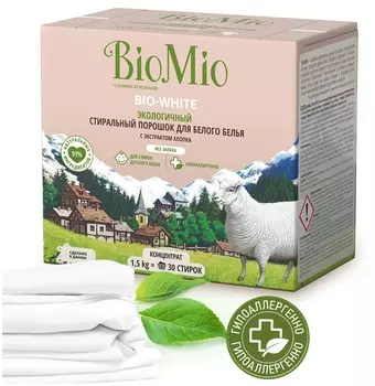Стиральный порошок для белого белья BIOMIO BIO-COLOR 1500мл