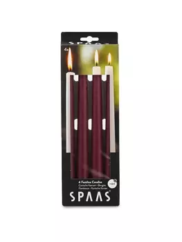 Свечи АНТИК 25см 4шт винные (8ч) SPAAS