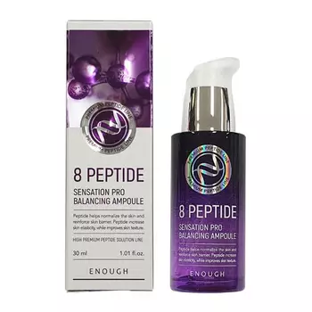 Сыворотка для лица Enough с пептидным комплексом, 8 Peptide Sensation Pro Balancing Ampoule 30 мл.