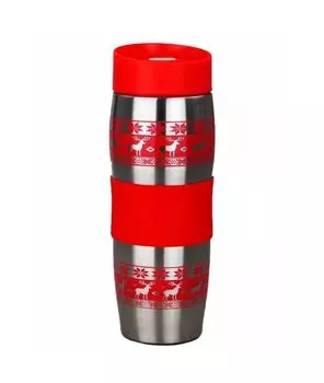 Термокружка Alpenkok Олени AK-04022A Red 400 мл