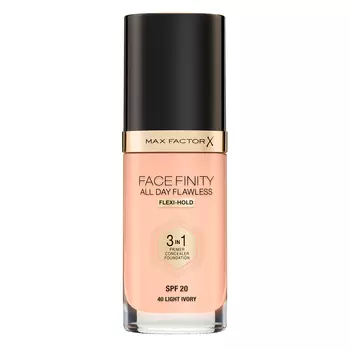 Тональная основа Max Factor Facefinity All Day Flawless 3-in-1, 40 тон light ivory