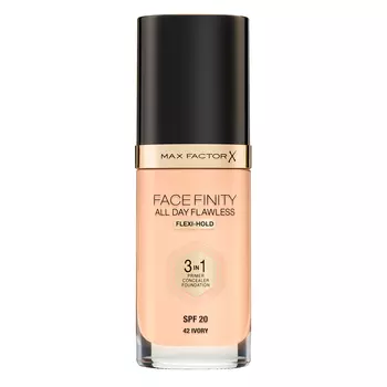 Тональная основа Max Factor Facefinity All Day Flawless 3-in-1, 42 тон ivory