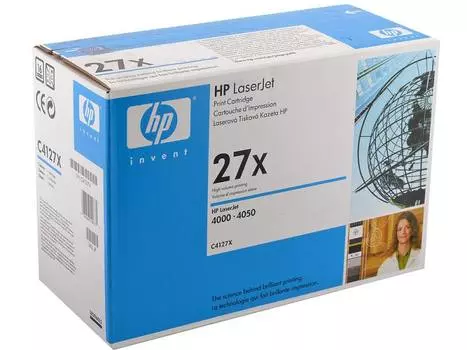 Тонер-картридж HP № 27X black для HP LJ 4000/N/TN/4050/N/TN (10000стр.) (C4127X)