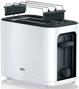 Тостер Braun HT3010WH 1000Вт белый/черный