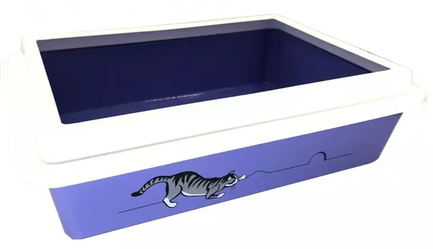 Туалет для кошек LUX с рамкой с рисунком 41*30*12 см 11082