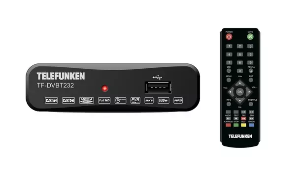 TV-тюнер DVB-T2/C Telefunken TF-DVBT232, черный