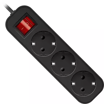 Удлинитель Defender G350 5м, 3 розетки (99335) Black