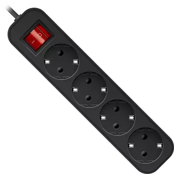 Удлинитель Defender G450 5м, 4 розетки (99339) Black