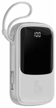 Внешний аккумулятор Baseus Power Bank Qpow Digital Display 3A 10000mAh White PPQD-A02