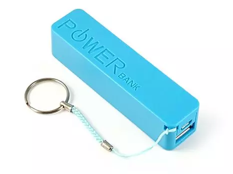 Внешний аккумулятор Power bank 2600mah голубой