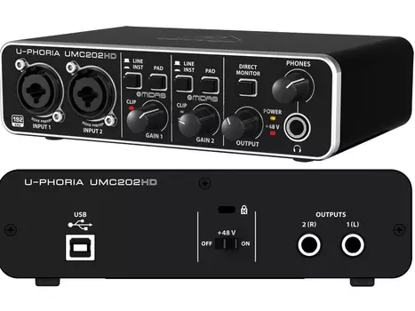 Внешняя звуковая карта Behringer U-PHORIA UMC202HD