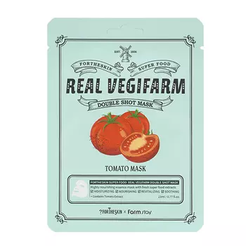 Выравнивающая тканевая маска FORTHESKIN с экстрактом томата, 23мл