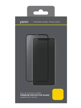 Защитное стекло PERO Full Glue для Poco X3, черное