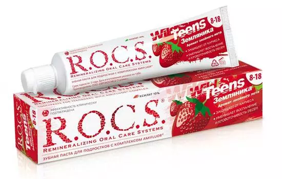 Зубная паста R.O.C.S Teens Земляника 74 гр.