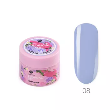 ADRICOCO, Цветной гель для наращивания Tropical Gel, жесткий, HEMA-Free №08, 15 мл