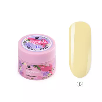 ADRICOCO, Цветной гель для наращивания Tropical Gel, жесткий, HEMA-Free №02, 15 мл