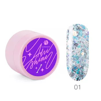Adricoco, Гель для дизайна Adri Shine №01, 5 мл