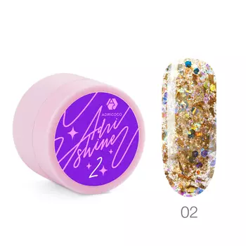Adricoco, Гель для дизайна Adri Shine №02, 5 мл