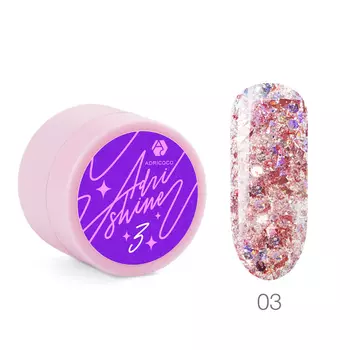 Adricoco, Гель для дизайна Adri Shine №03, 5 мл