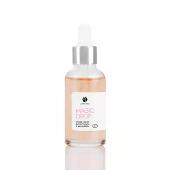 Adricoco, Сухое масло для кутикулы Magic Drop с шиммером - персик, 30 мл