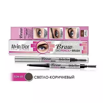 Alvin D'or, Карандаш для бровей Intense Brow, Light Brown