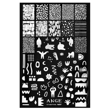 ANGE, Пластина для стемпинга №007 «Ленивцы»