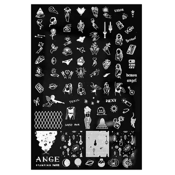 ANGE, Пластина для стемпинга №008 «Женская сумочка»