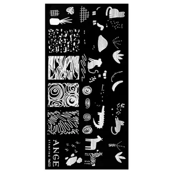 ANGE, Пластина для стемпинга №013 «Детский реализм»