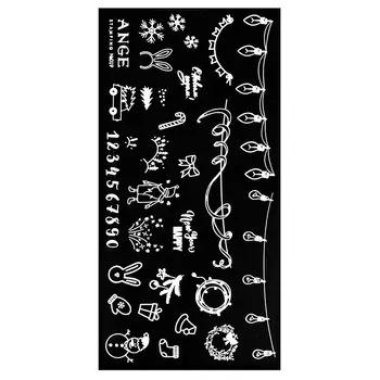 ANGE, Пластина для стемпинга №019 "Новогодние праздники"