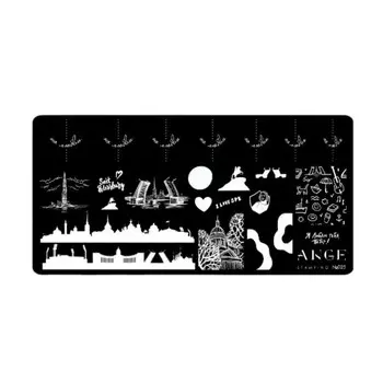 ANGE, Пластина для стемпинга №025, с демо-листом