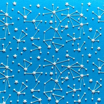 Anna Tkacheva, 3D-слайдер №108, белый «Звезды. Звездочки»
