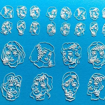 Anna Tkacheva, 3D-слайдер №113, белый «Лица. Девушки»