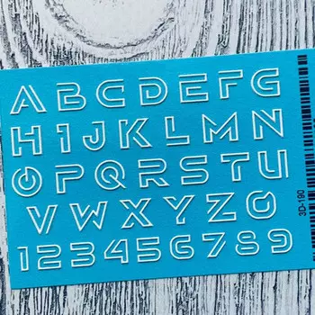 Anna Tkacheva, 3D-слайдер №190 «Буквы. Цифры», белый