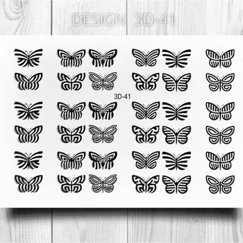 Anna Tkacheva, 3D-слайдер №41, черный «Бабочки»